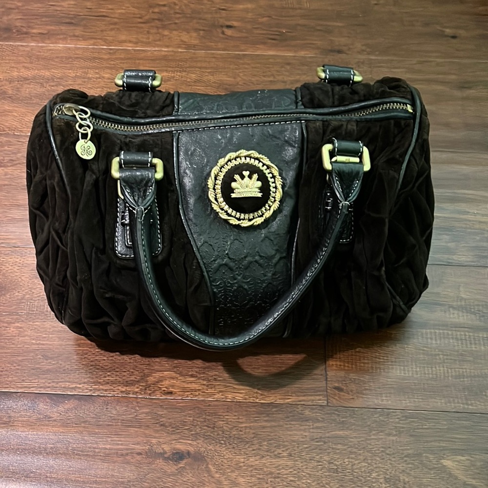 Black velvet juicy couture bag